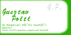 gusztav poltl business card